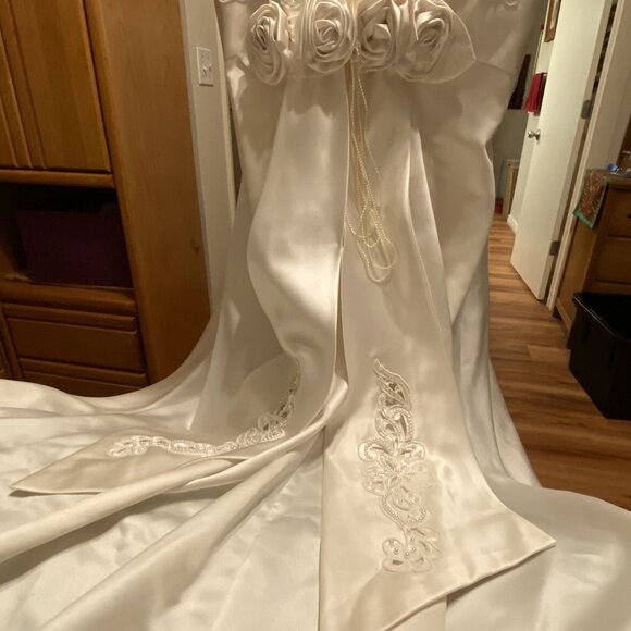 #17) Wedding Gown: Cream Roses - Picture 5 of 11